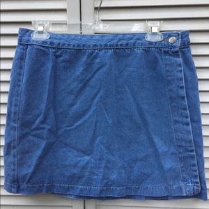 Forever 21 wrap denim jean skirt